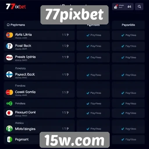 77pixbet e suas opções de pagamento